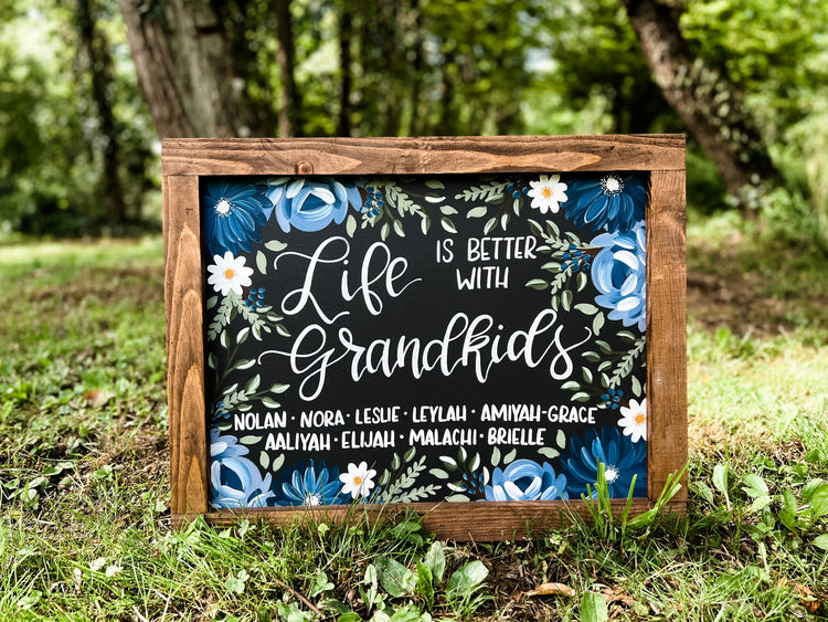 Hand-Painted Wooden Sign