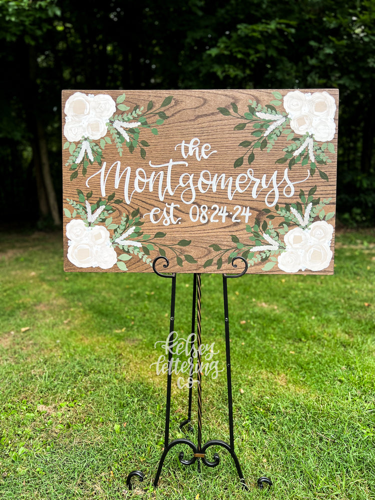 Hand-Painted Wooden Sign