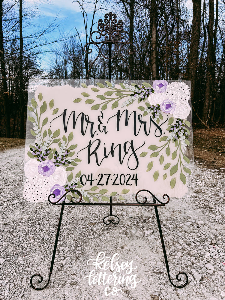 Hand-painted acrylic sign