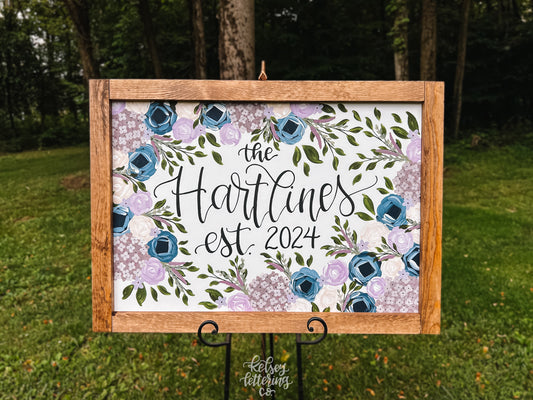 Hand-Painted Wooden Sign