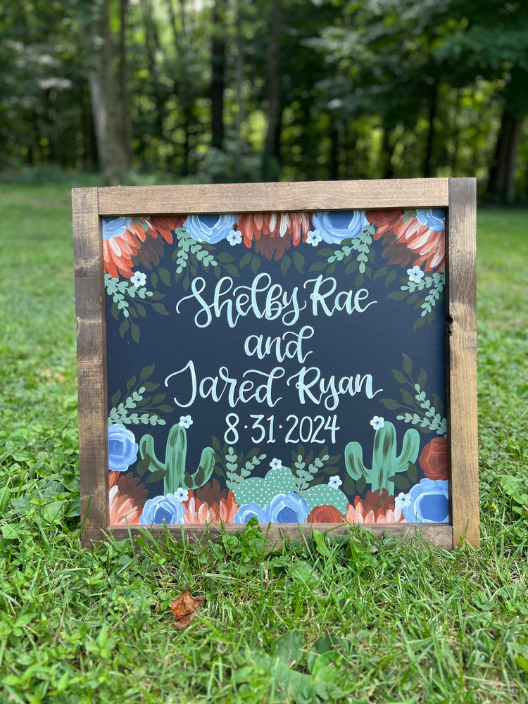 Hand-Painted Wooden Sign