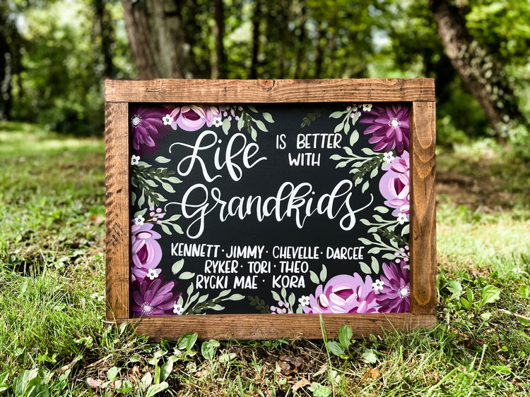 Hand-Painted Wooden Sign