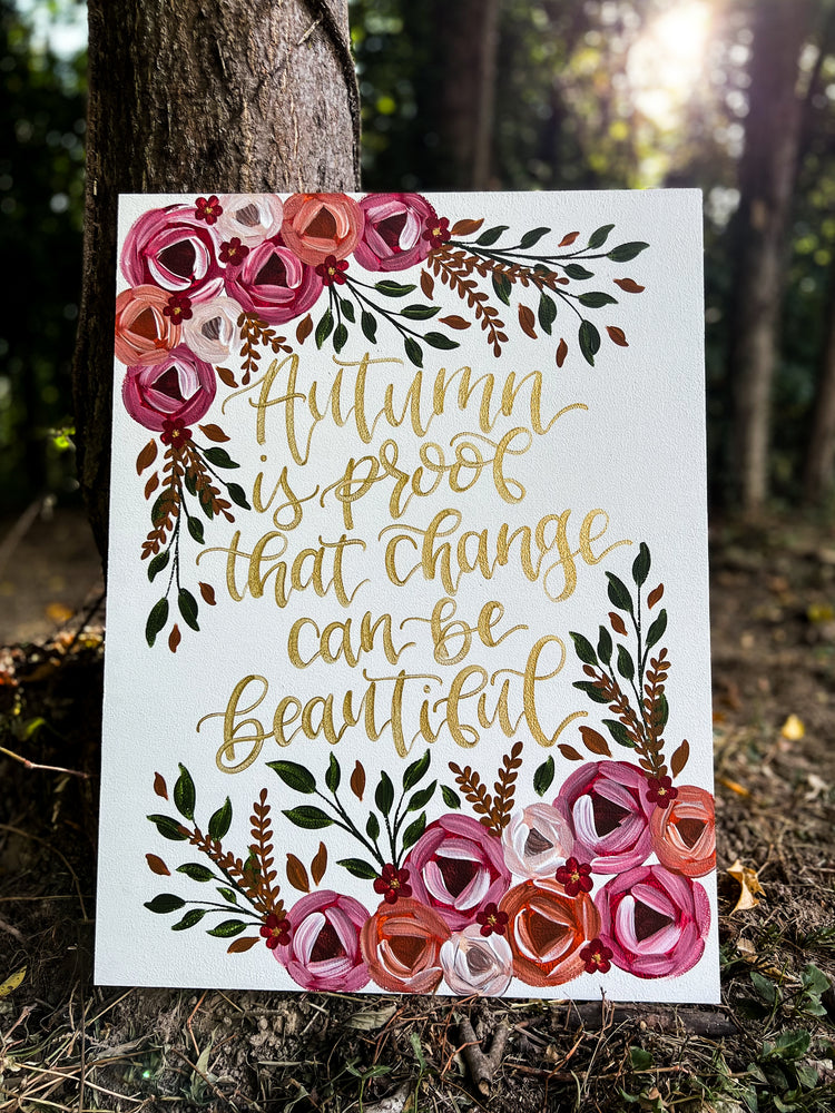 Hand-Painted Wooden Sign