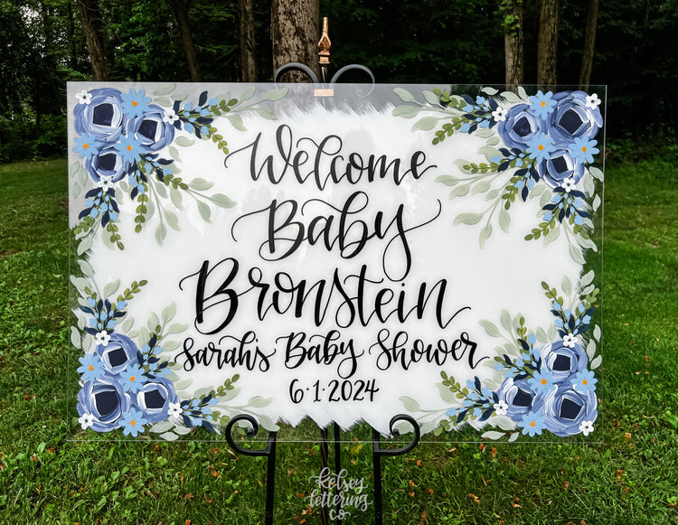 Hand-painted acrylic sign