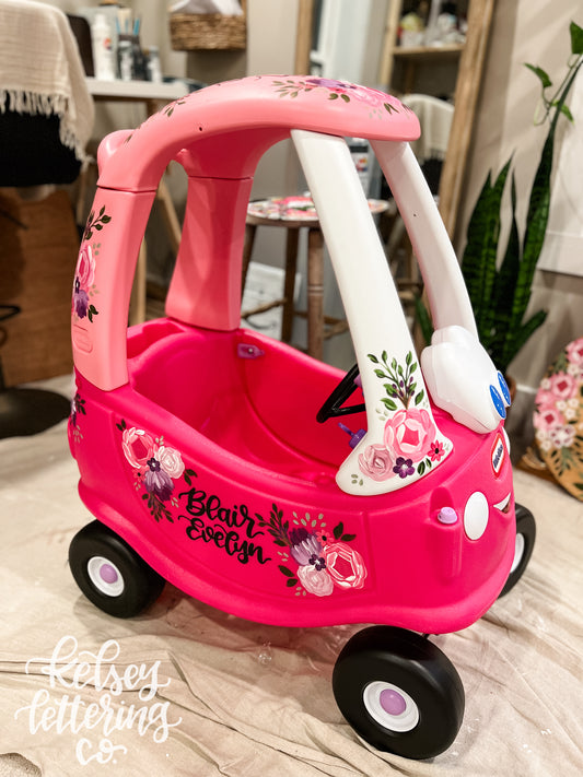 Custom Hand-painted Cozy Coupe Car