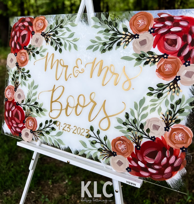 Hand-painted acrylic sign